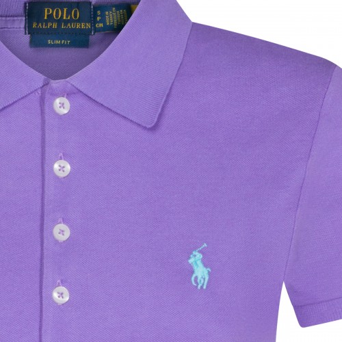 PURPLE COTTON POLO SHIRT