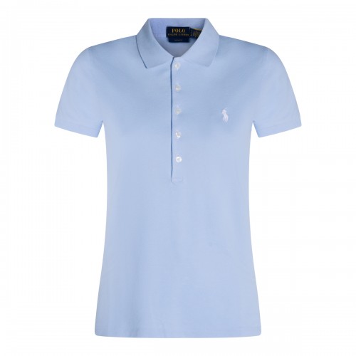 LIGHT BLUE COTTON POLO SHIRT