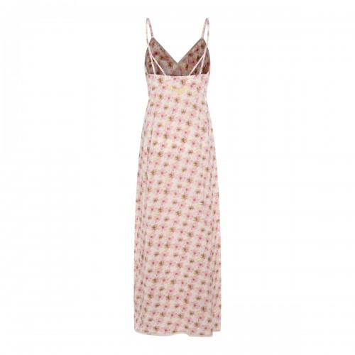 PINK VISCOSE MIDI DRESS