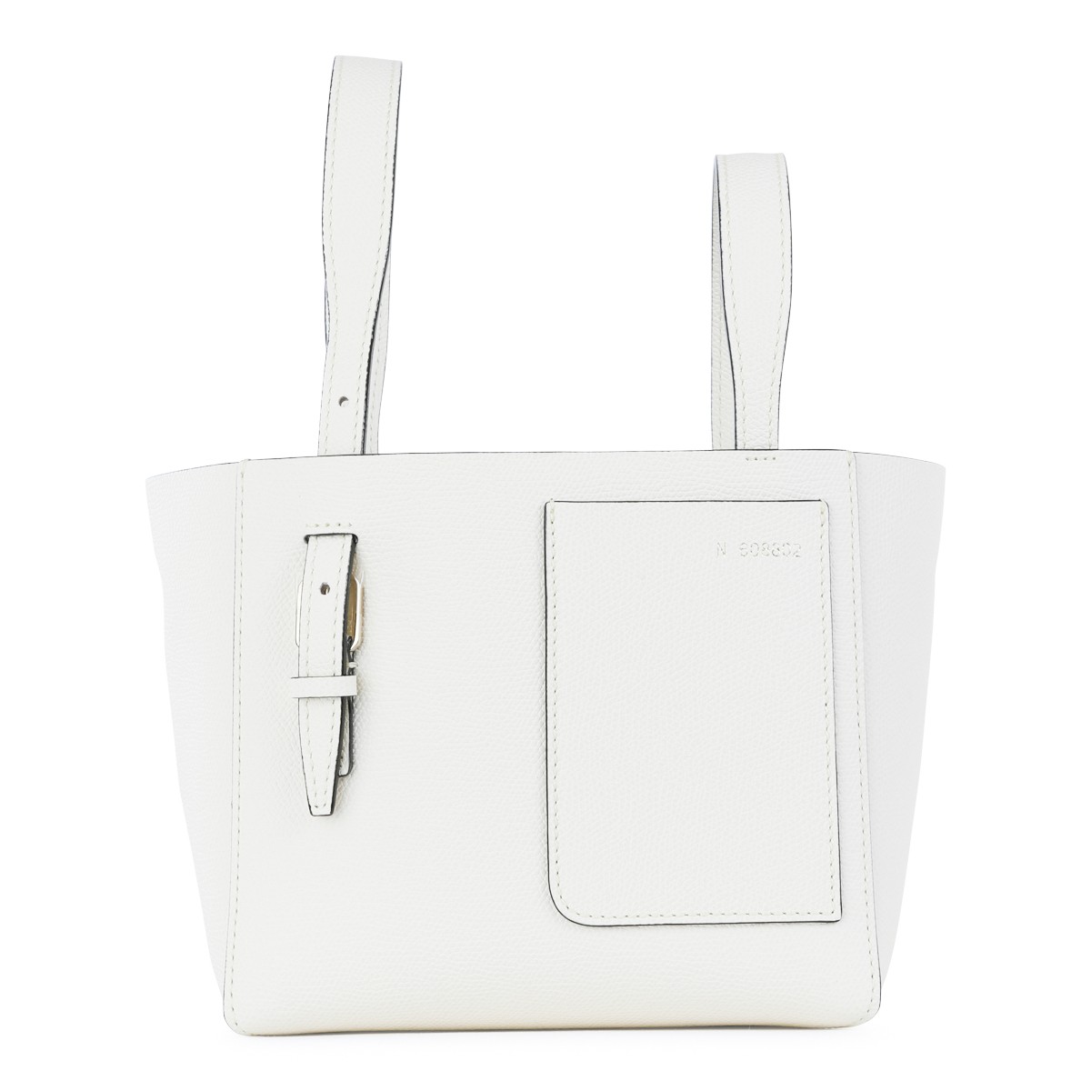 WHITE LEATHER TOTE