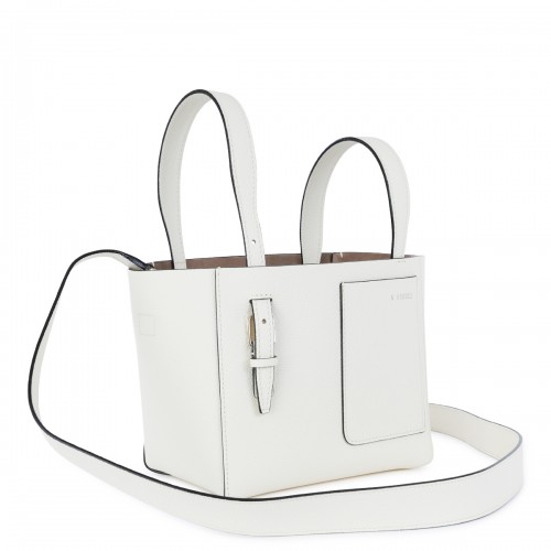 WHITE LEATHER TOTE 2