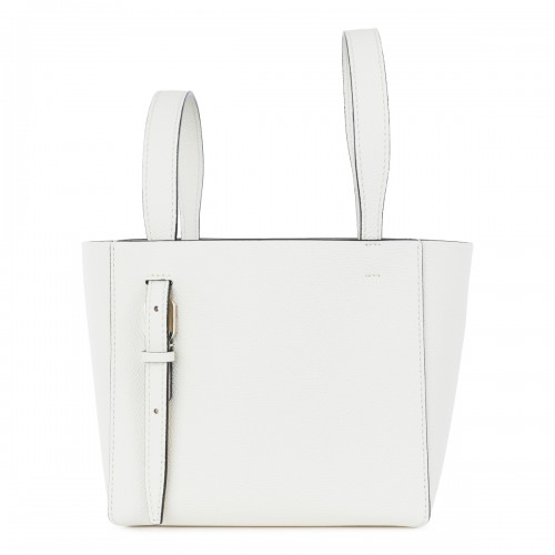 WHITE LEATHER TOTE