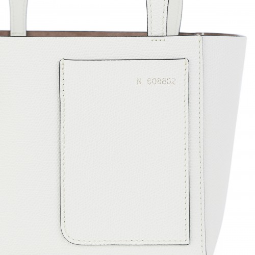 WHITE LEATHER TOTE