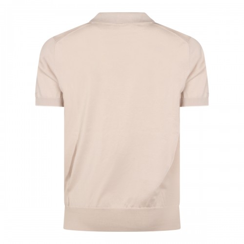 BEIGE COTTON POLO SHIRT