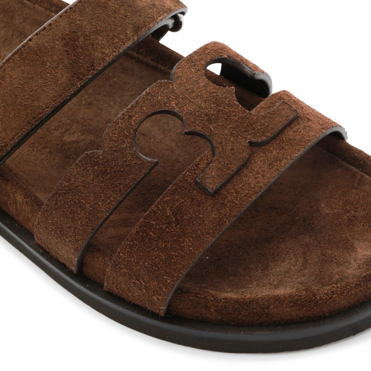 BROWN LEATHER SANDALS