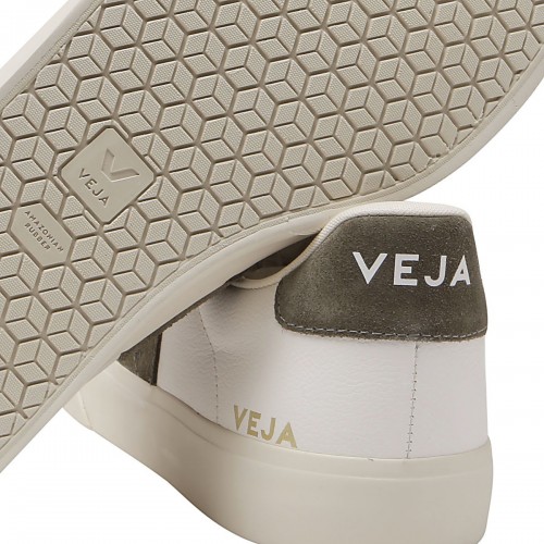 WHITE AND BROWN LEATHER CAMPO SNEAKERS