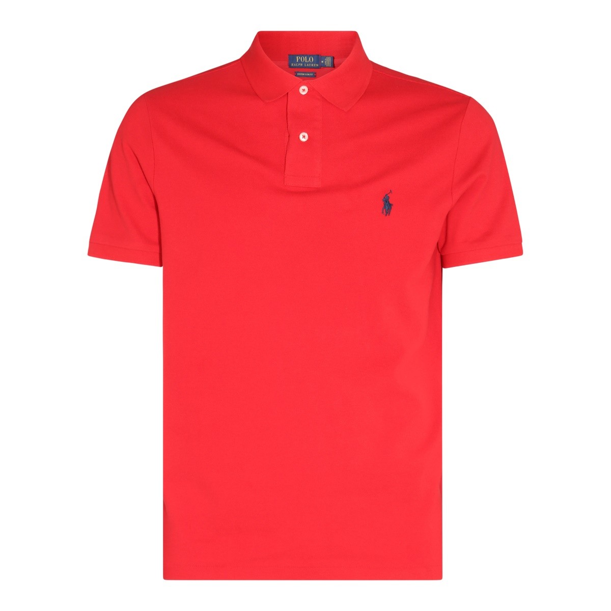 BRIGHT RED COTTON POLO SHIRT