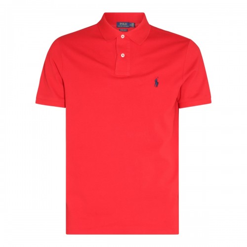 BRIGHT RED COTTON POLO SHIRT