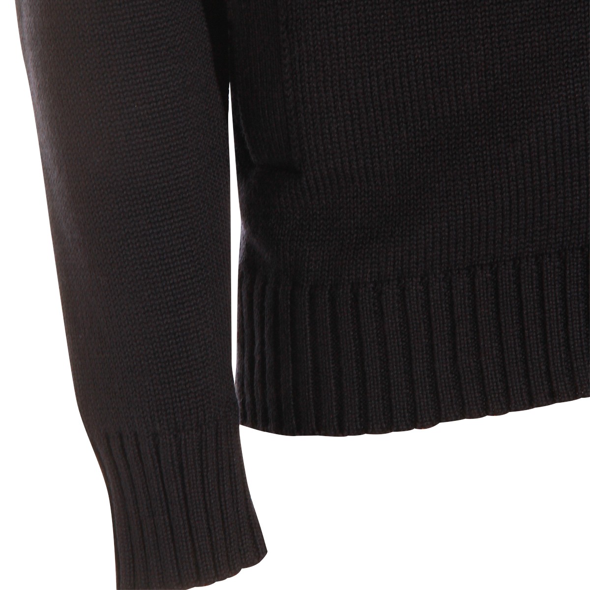 BLACK WOOL KNITWEAR