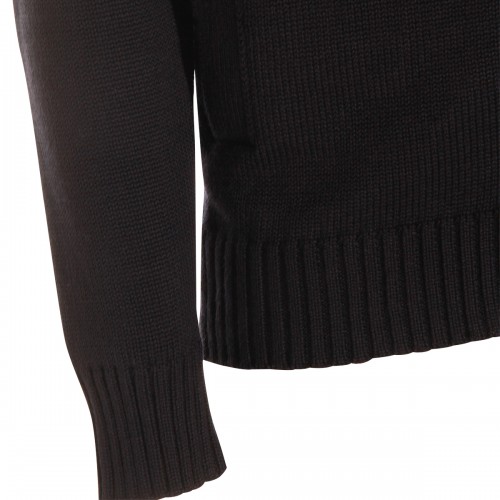 BLACK WOOL KNITWEAR