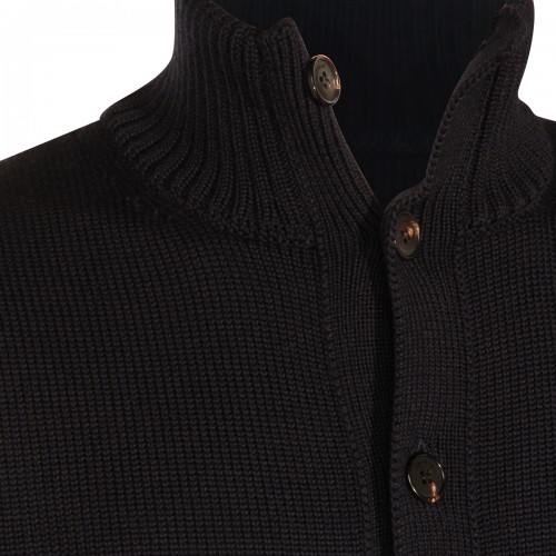 BLACK WOOL KNITWEAR