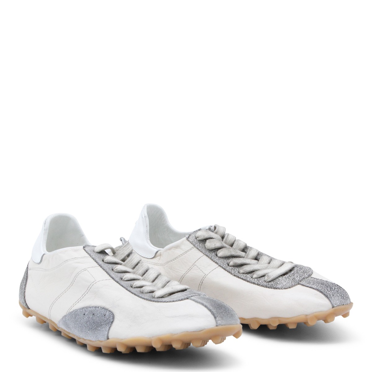 WHITE AND GREY LEATHER SPRINTER LOW...