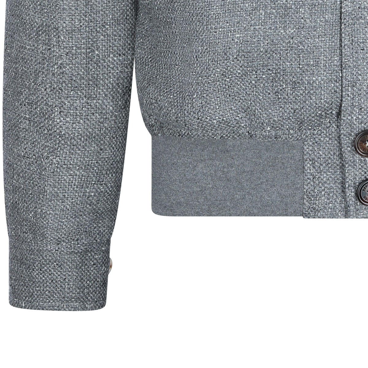 GREY SILK LINEN BLEND CASUAL JACKET
