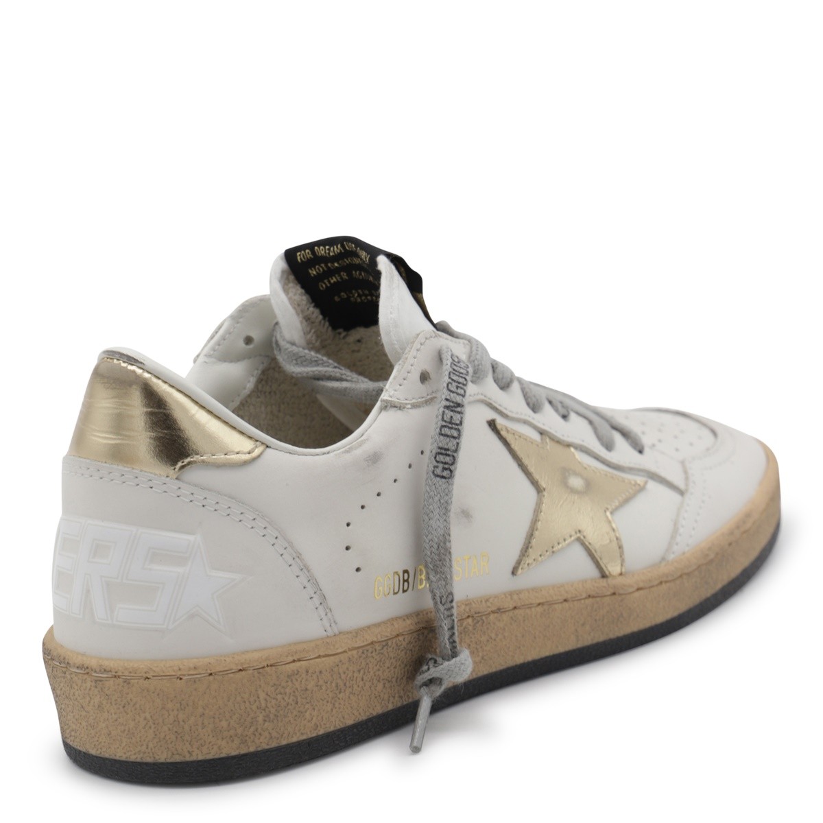 WHITE LEATHER BALLSTAR SNEAKERS