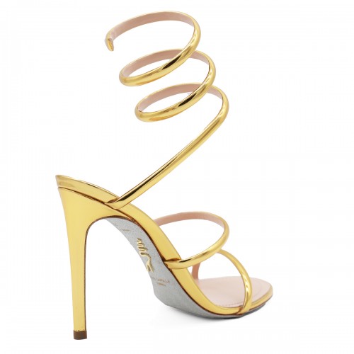 GOLD TONE LEATHER SANDALS