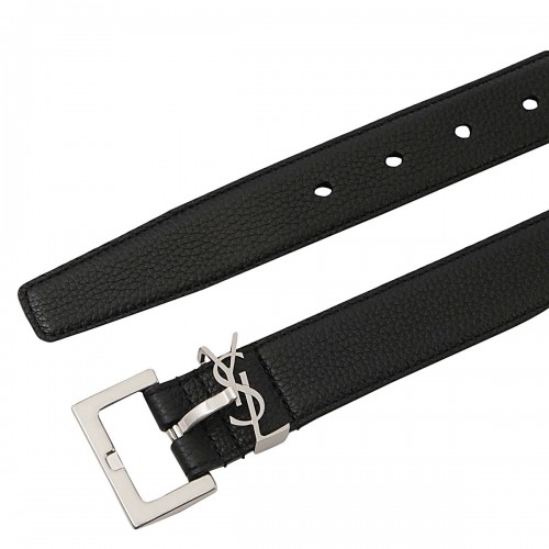 BLACK LEATHER CASSANDRE BELT 2