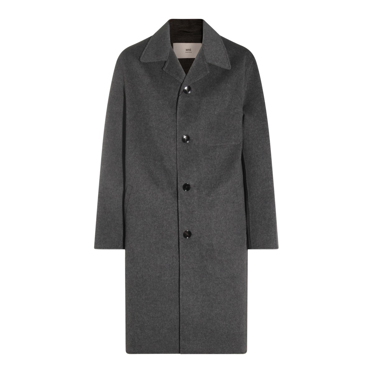 GREY WOOL BLEND COAT