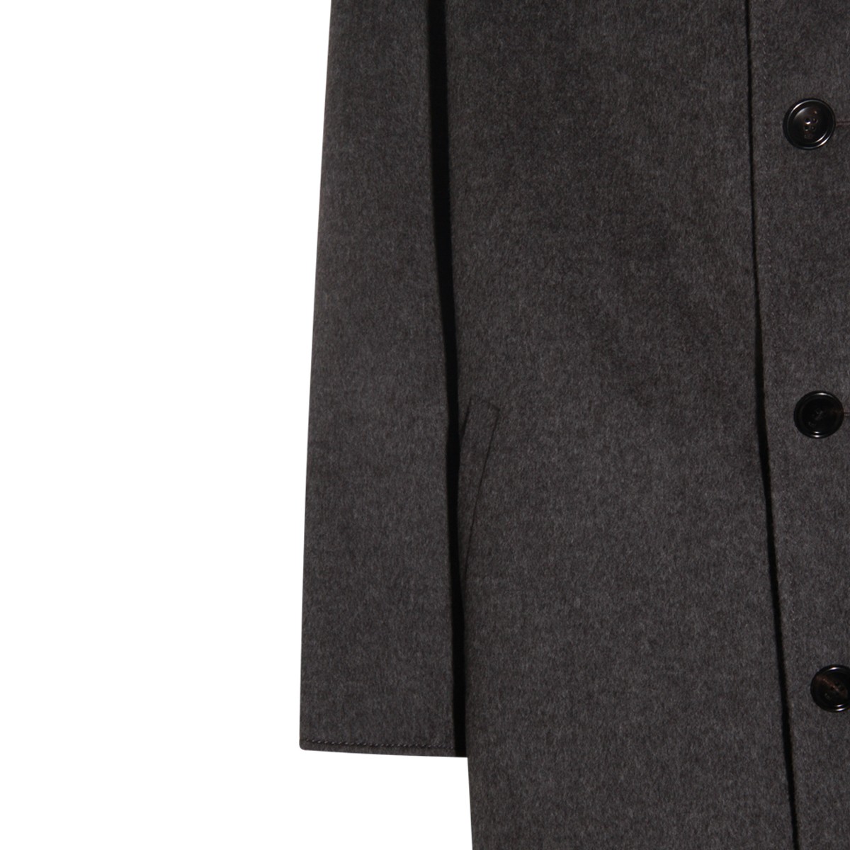 GREY WOOL BLEND COAT