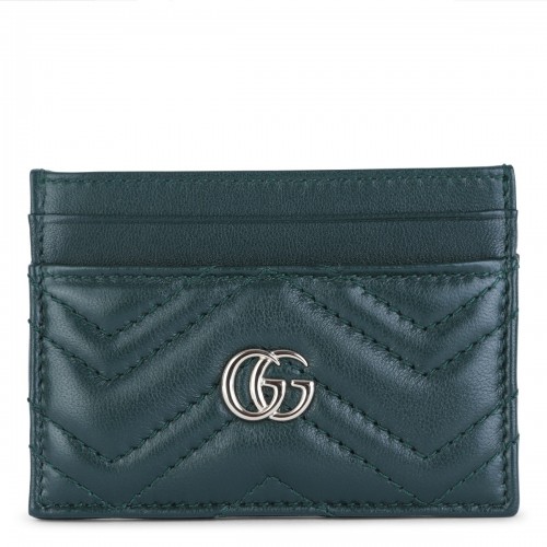 GREEN LEATHER CARD HOLDER