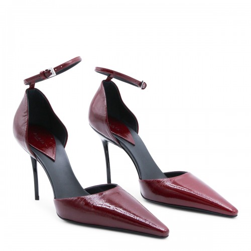 BORDEAUX LEATHER D'ORSAY 90 PUMPS
