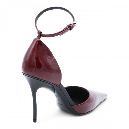 BORDEAUX LEATHER D'ORSAY 90 PUMPS