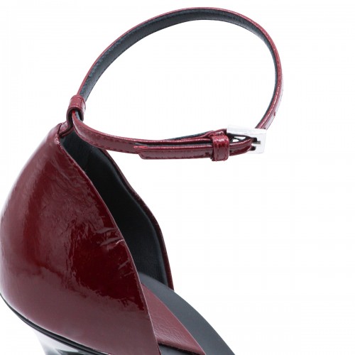 BORDEAUX LEATHER D'ORSAY 90 PUMPS