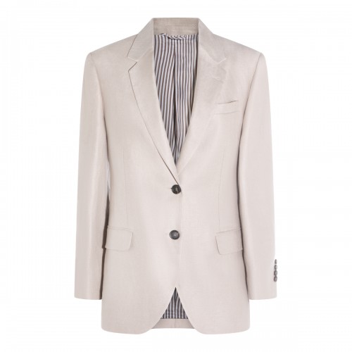 LIGHT BEIGE LINEN BLAZER