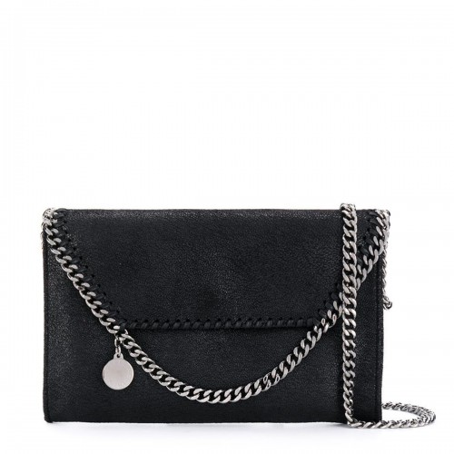 BLACK FAUX LEATHER FALABELLA BAG