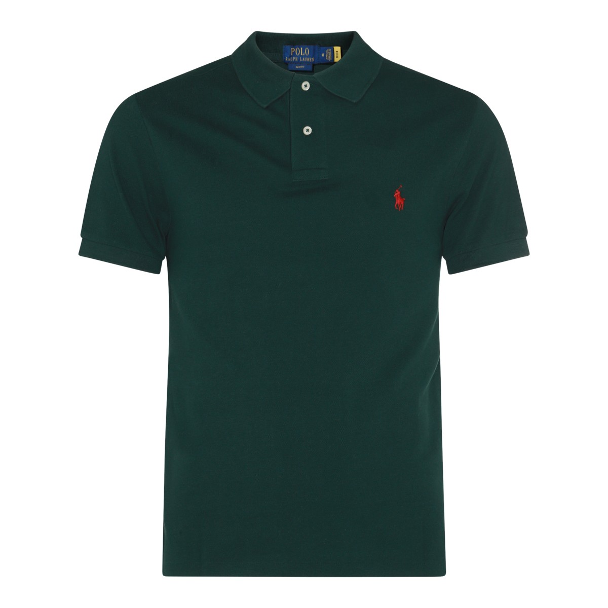DARK GREEN COTTON POLO SHIRT