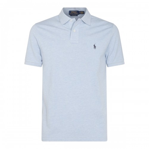 LIGHT BLUE COTTON POLO SHIRT