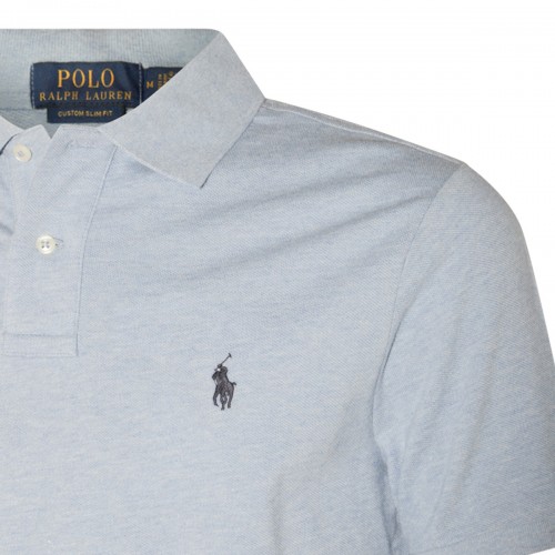 LIGHT BLUE COTTON POLO SHIRT