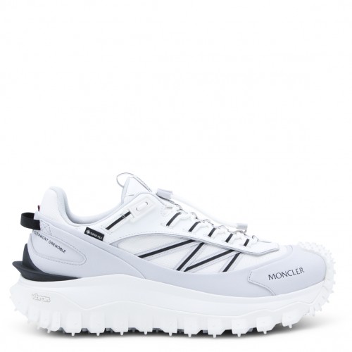 WHITE AND GREY LEATHER...