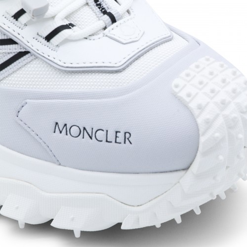 WHITE AND GREY LEATHER SNEAKERS