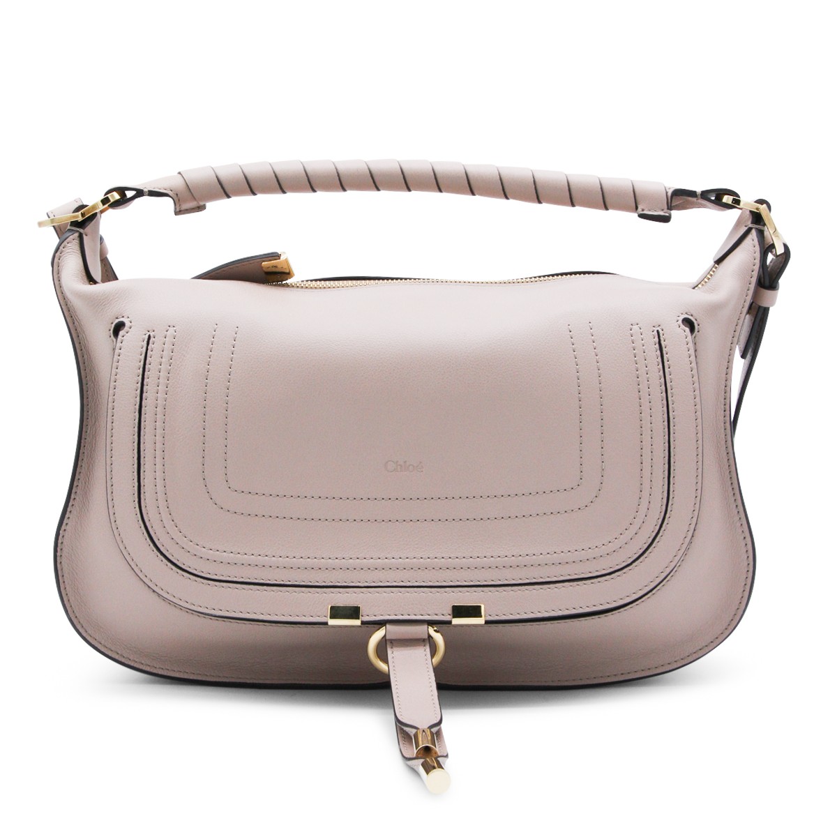PINK LEATHER SMALL MERCIE SHOULDER BAG