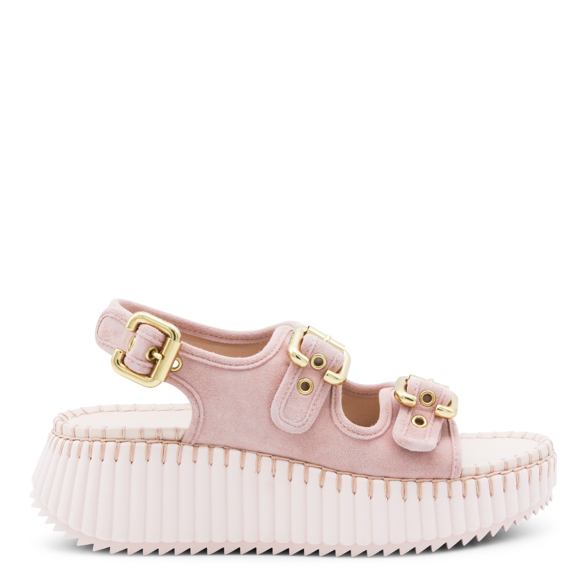 PINK LEATHER NAMA SANDALS