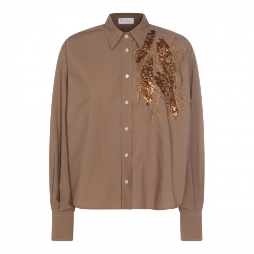 BROWN COTTON SHIRT