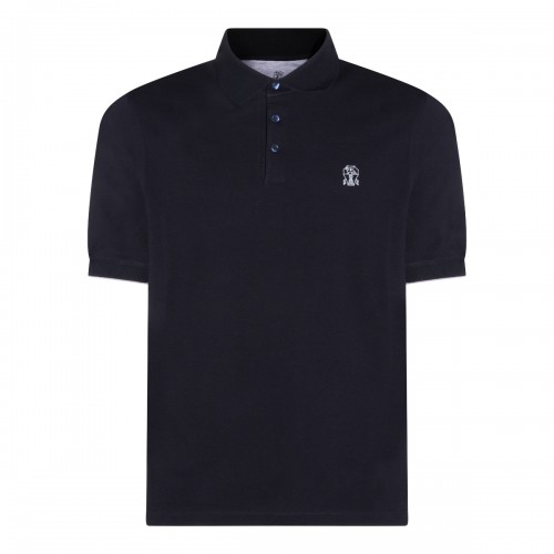 NAVY COTTON POLO SHIRT