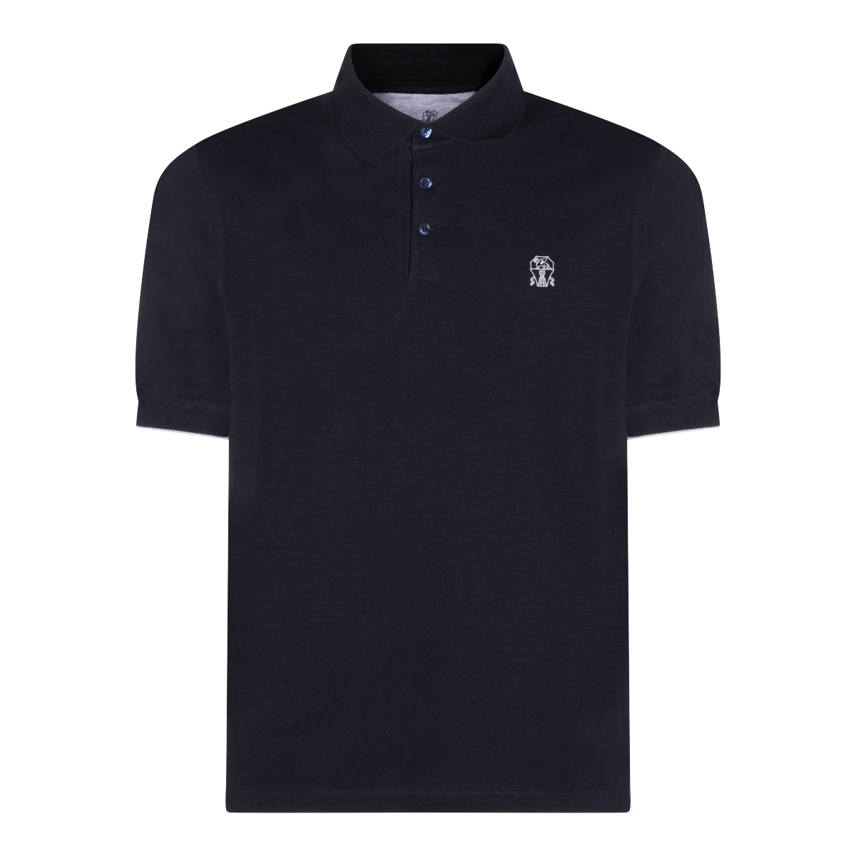 NAVY COTTON POLO SHIRT