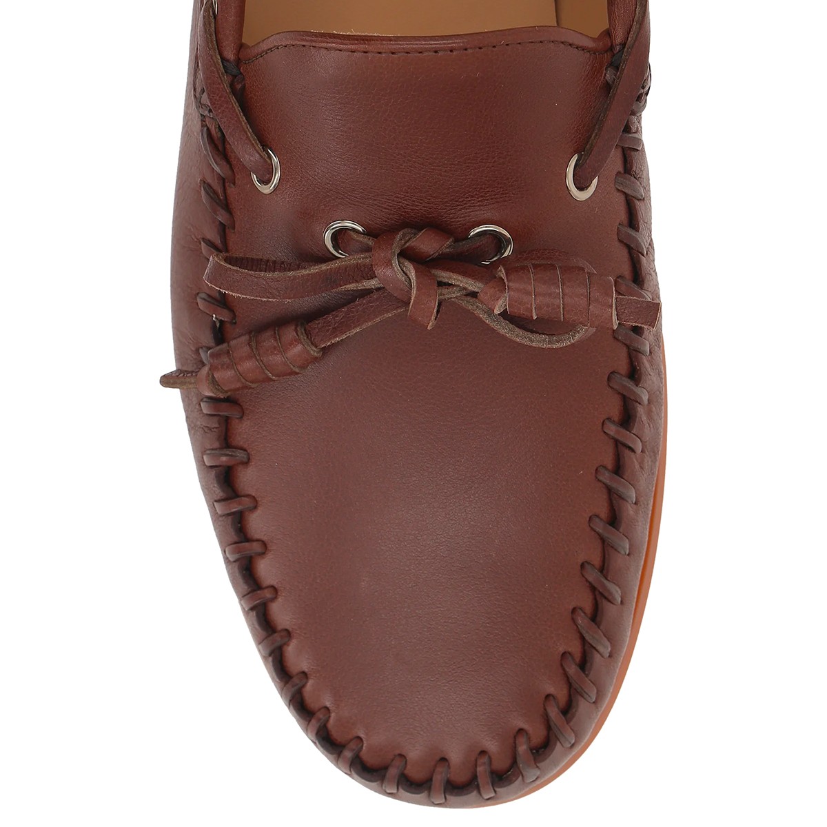 BROWN LEATHER PALM AVENUE LOAFERS