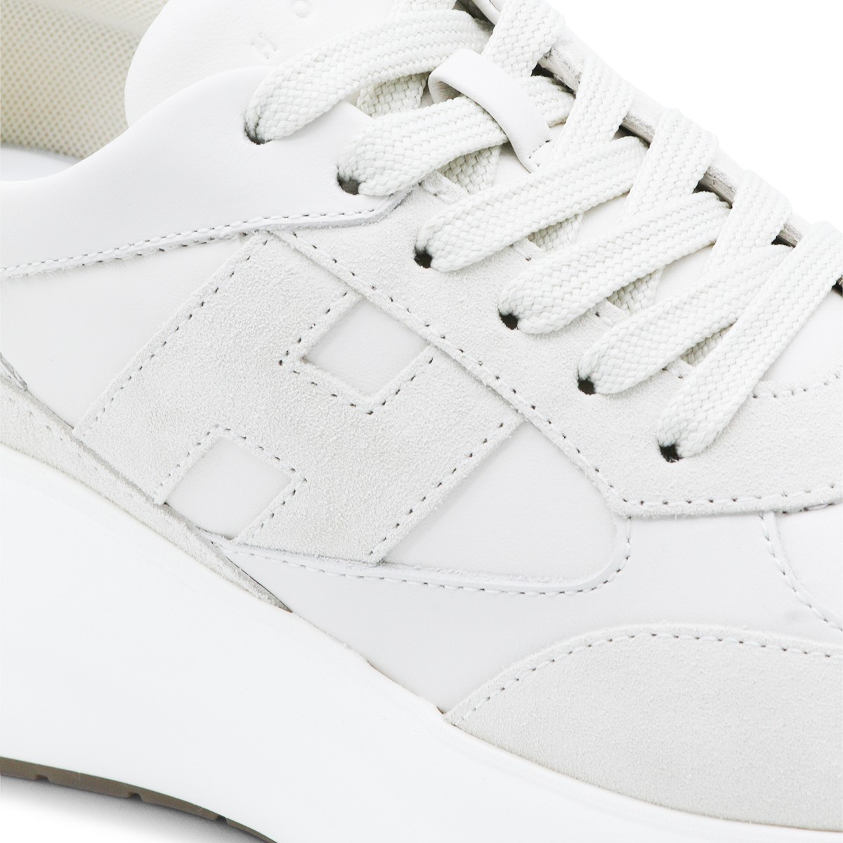 WHITE LEATHER MAXI ACTIVE SNEAKERS