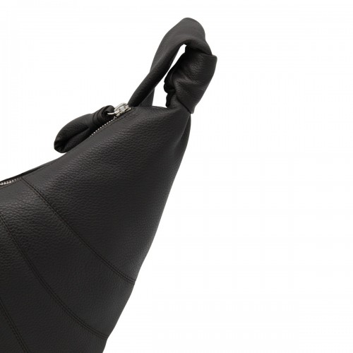 DARK BROWN LEATHER MEDIUM CROISSANT SHOULDER BAG