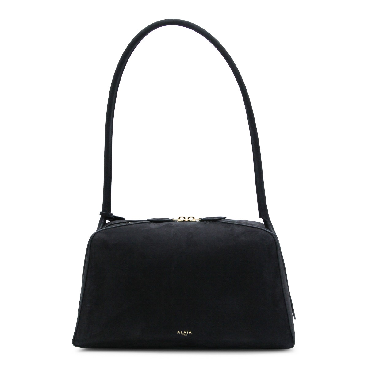 BLACK LEATHER LE BULLDOG SHOULDER BAG