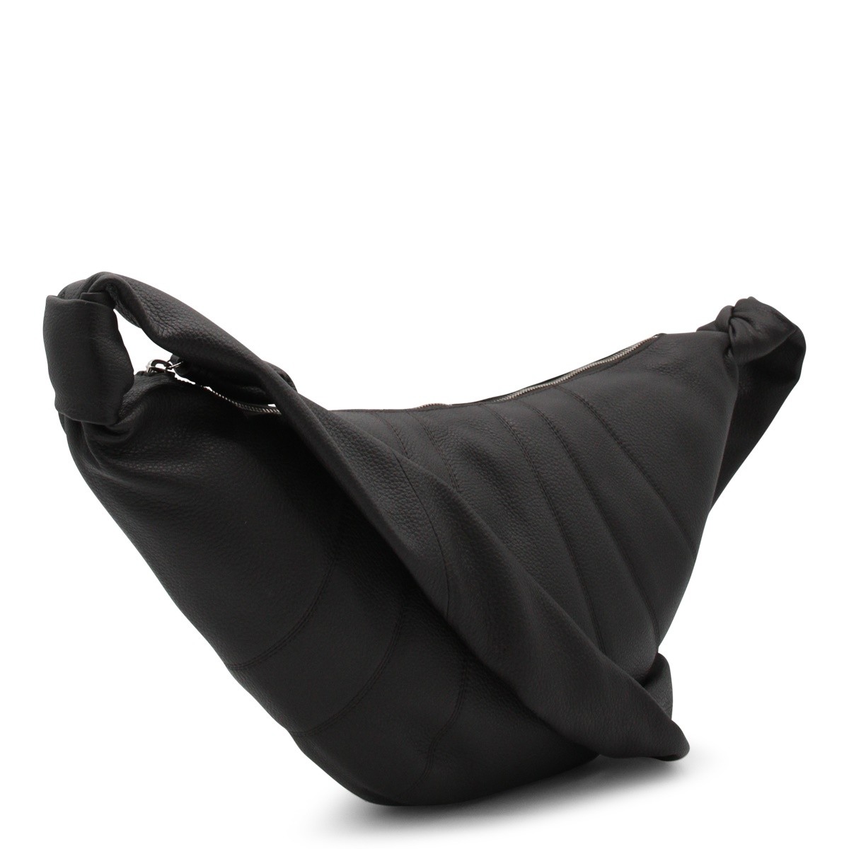 DARK BROWN MEDIUM CROISSANT SHOULDER BAG