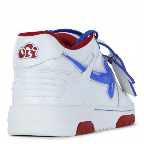 WHITE AND BLUE LEATHER OUT OF OFFICE SNEAKERS