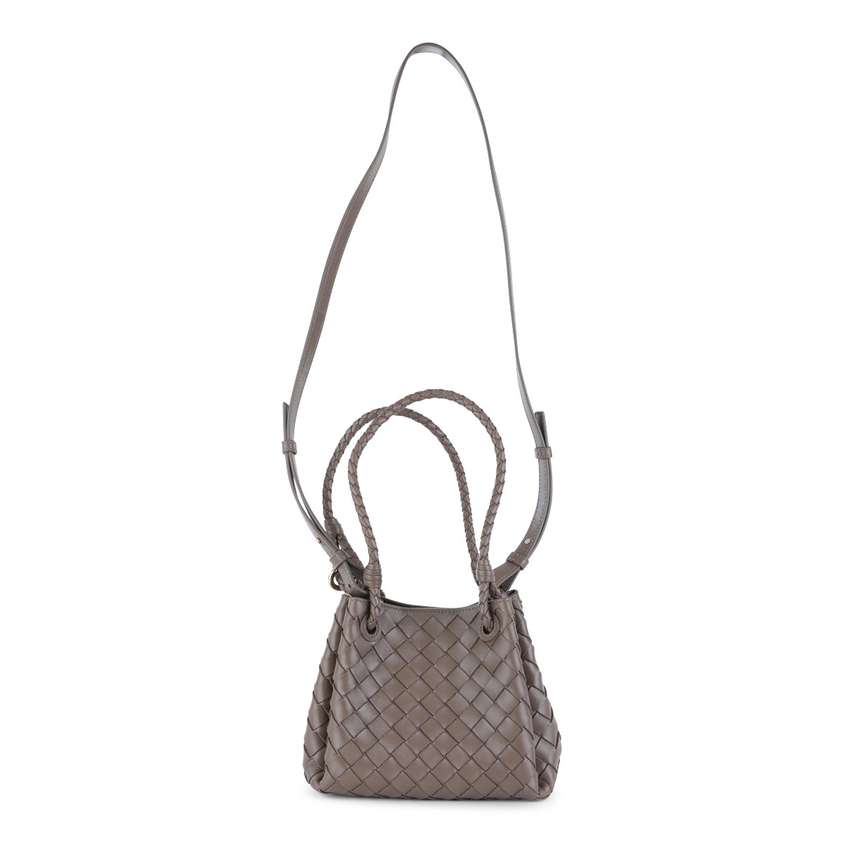 GREY LEATHER PARACHUTE SMALL SHOULDER...