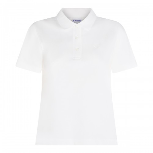 WHITE COTTON POLO SHIRT