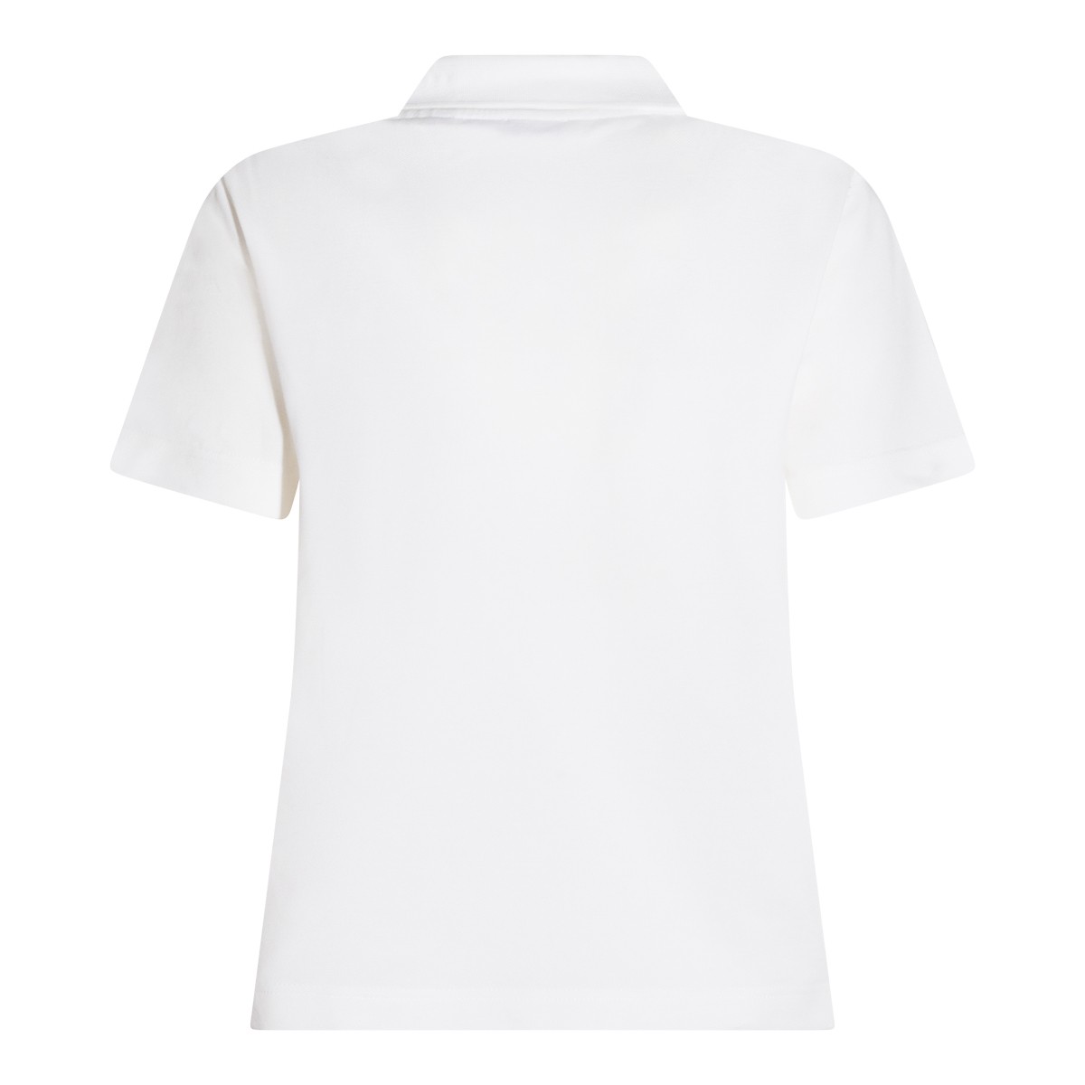 WHITE COTTON POLO SHIRT