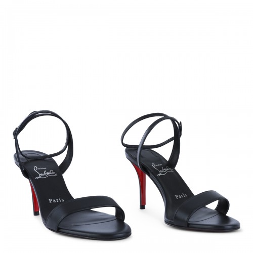 BLACK LEATHER MISS Z 80 SANDALS