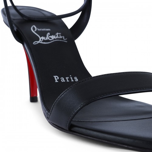 BLACK LEATHER MISS Z 80 SANDALS