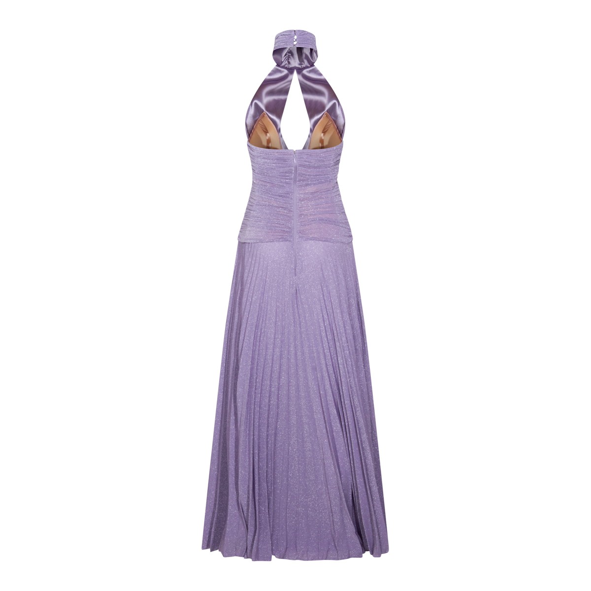 LIGHT VIOLET LAME JERSEY DRESS